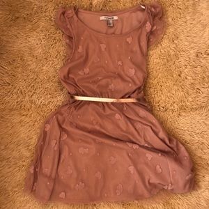 F21 blush heart dress